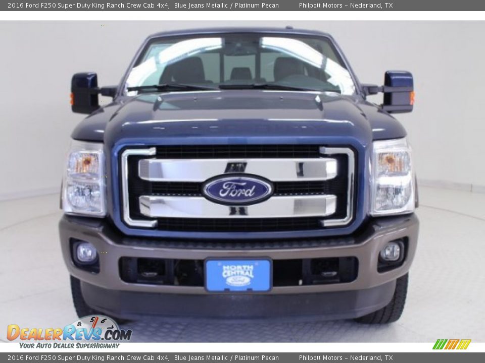 2016 Ford F250 Super Duty King Ranch Crew Cab 4x4 Blue Jeans Metallic / Platinum Pecan Photo #2