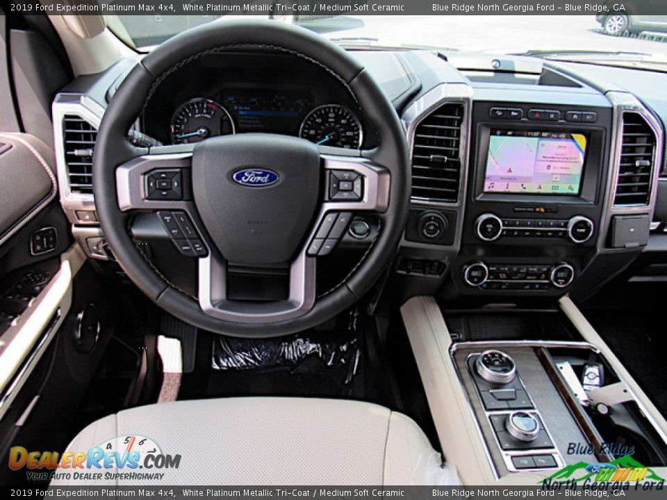 2019 Ford Expedition Platinum Max 4x4 White Platinum Metallic Tri-Coat / Medium Soft Ceramic Photo #17