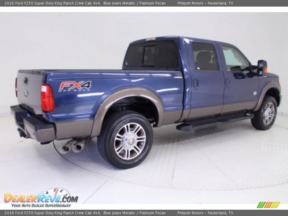 2016 Ford F250 Super Duty King Ranch Crew Cab 4x4 Blue Jeans Metallic / Platinum Pecan Photo #7