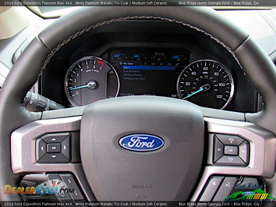 2019 Ford Expedition Platinum Max 4x4 White Platinum Metallic Tri-Coat / Medium Soft Ceramic Photo #20