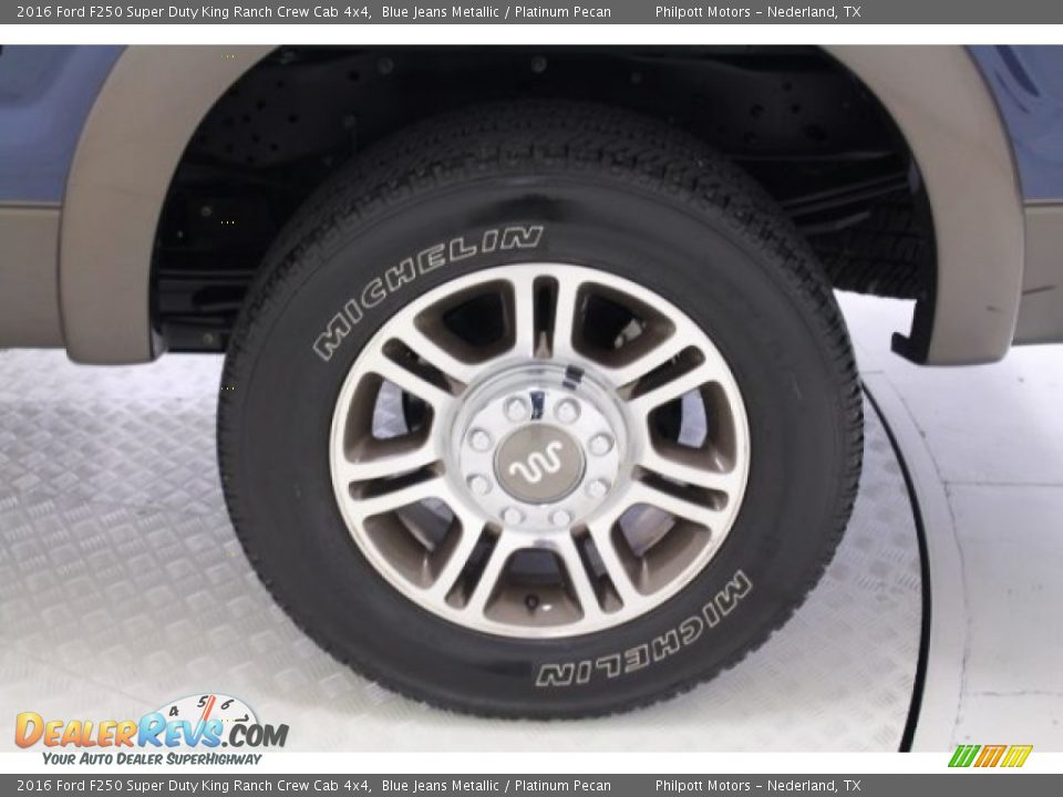 2016 Ford F250 Super Duty King Ranch Crew Cab 4x4 Blue Jeans Metallic / Platinum Pecan Photo #11