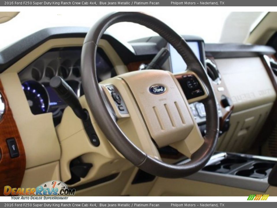 2016 Ford F250 Super Duty King Ranch Crew Cab 4x4 Blue Jeans Metallic / Platinum Pecan Photo #13