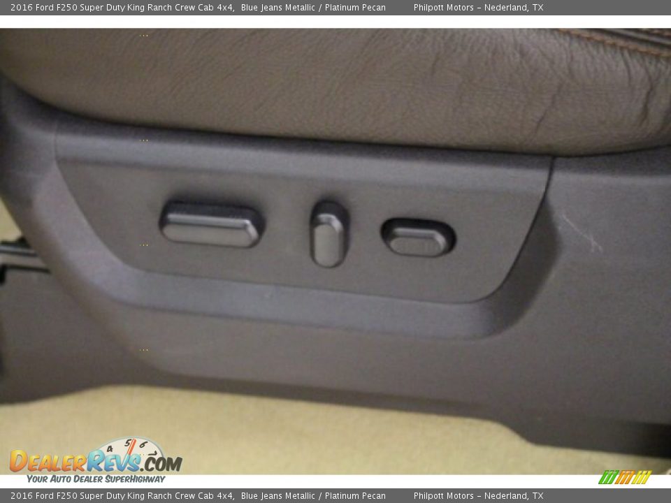 2016 Ford F250 Super Duty King Ranch Crew Cab 4x4 Blue Jeans Metallic / Platinum Pecan Photo #15