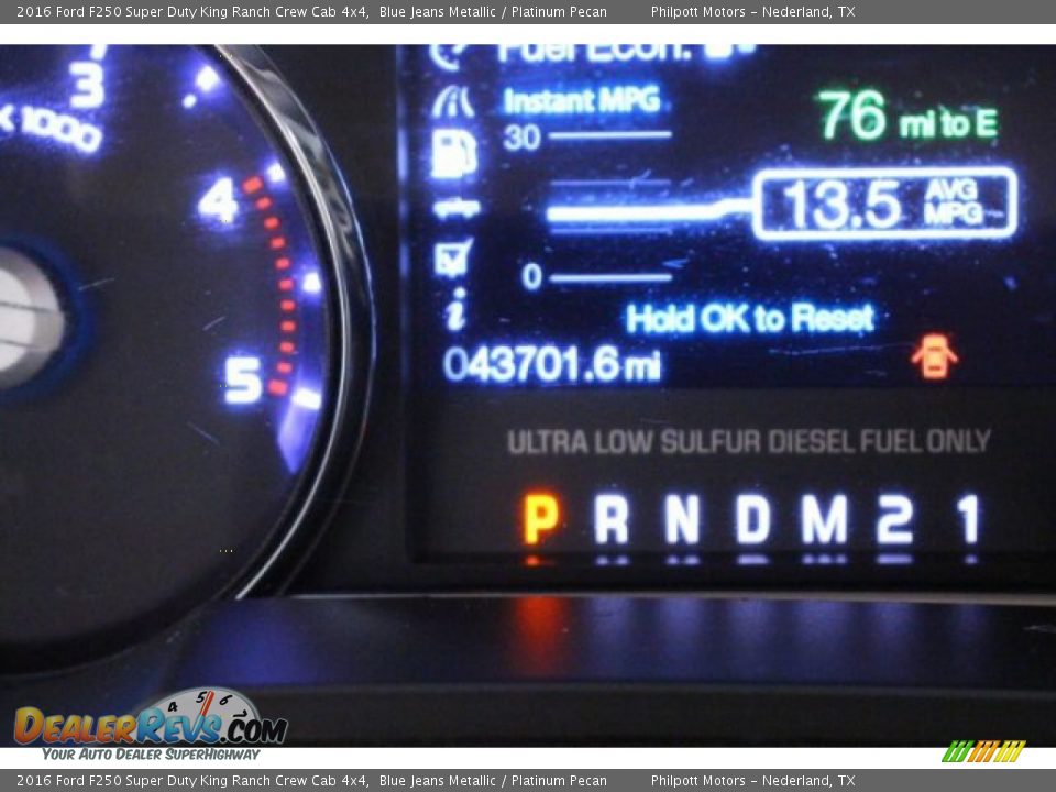 2016 Ford F250 Super Duty King Ranch Crew Cab 4x4 Blue Jeans Metallic / Platinum Pecan Photo #21