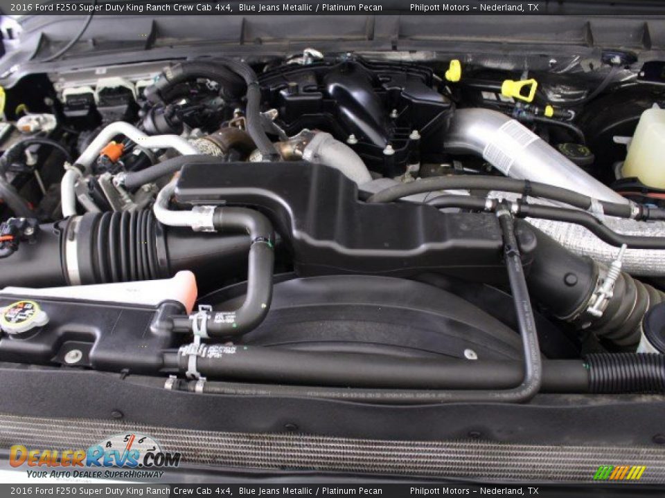 2016 Ford F250 Super Duty King Ranch Crew Cab 4x4 Blue Jeans Metallic / Platinum Pecan Photo #34