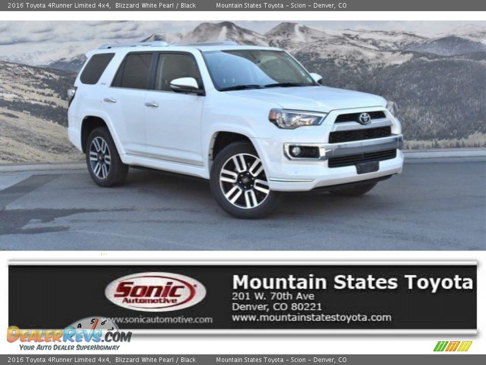 2016 Toyota 4Runner Limited 4x4 Blizzard White Pearl / Black Photo #1