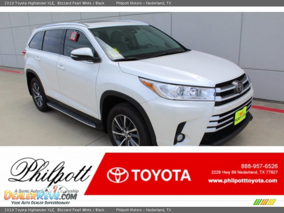 2019 Toyota Highlander XLE Blizzard Pearl White / Black Photo #1
