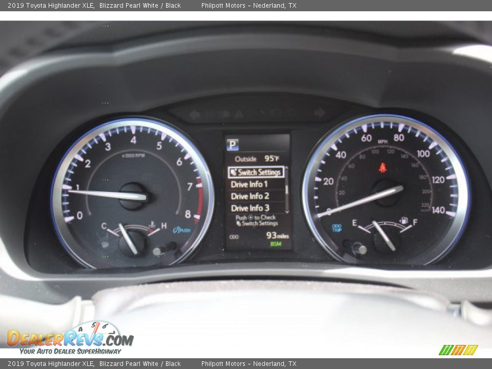 2019 Toyota Highlander XLE Blizzard Pearl White / Black Photo #14