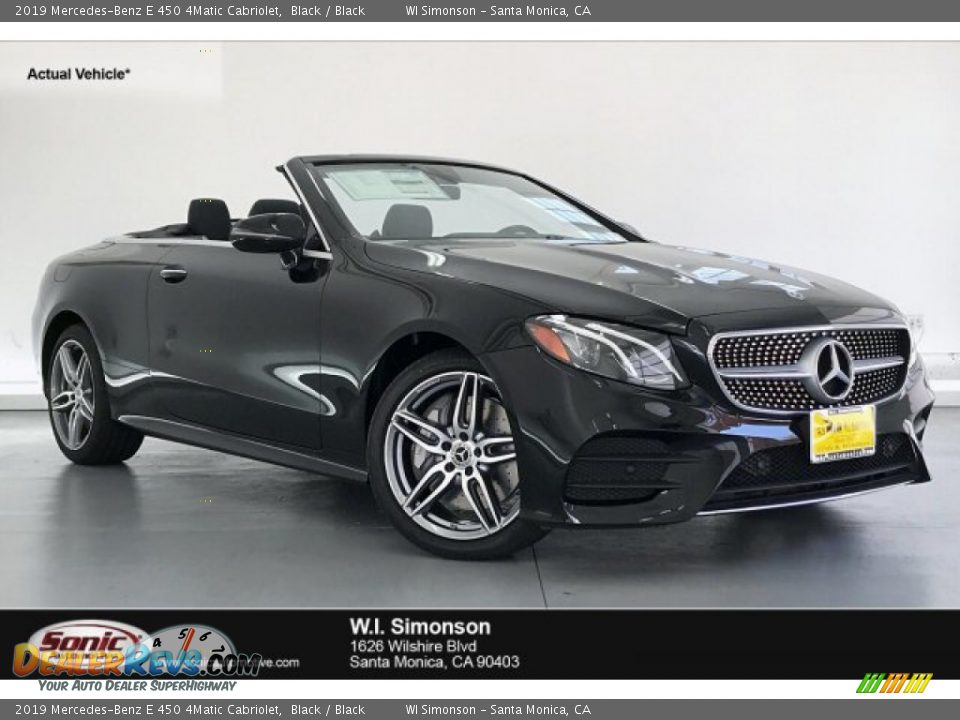 2019 Mercedes-Benz E 450 4Matic Cabriolet Black / Black Photo #1