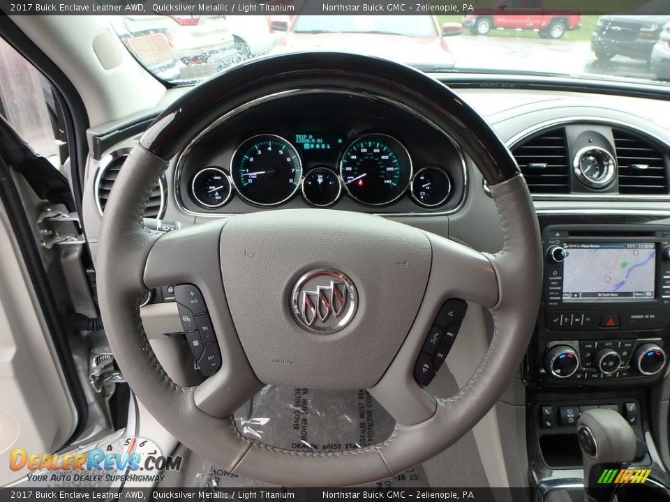 2017 Buick Enclave Leather AWD Quicksilver Metallic / Light Titanium Photo #23