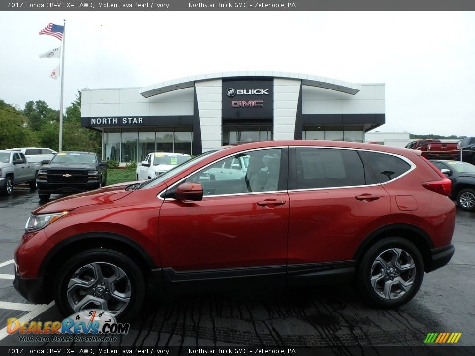 2017 Honda CR-V EX-L AWD Molten Lava Pearl / Ivory Photo #1
