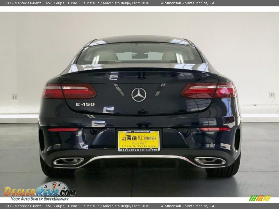 2019 Mercedes-Benz E 450 Coupe Lunar Blue Metallic / Macchiato Beige/Yacht Blue Photo #3