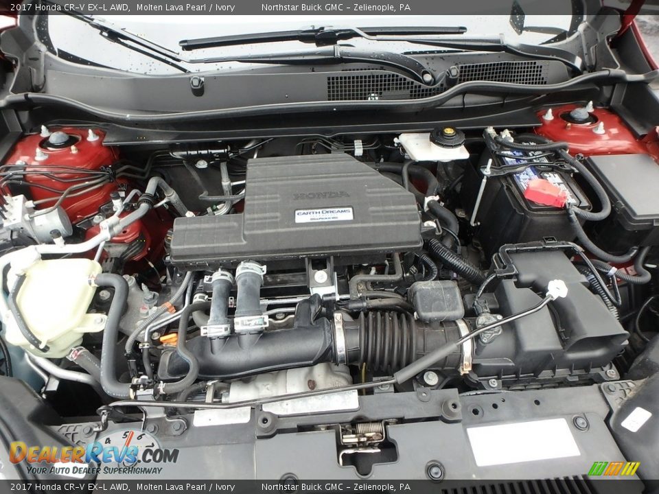 2017 Honda CR-V EX-L AWD Molten Lava Pearl / Ivory Photo #2