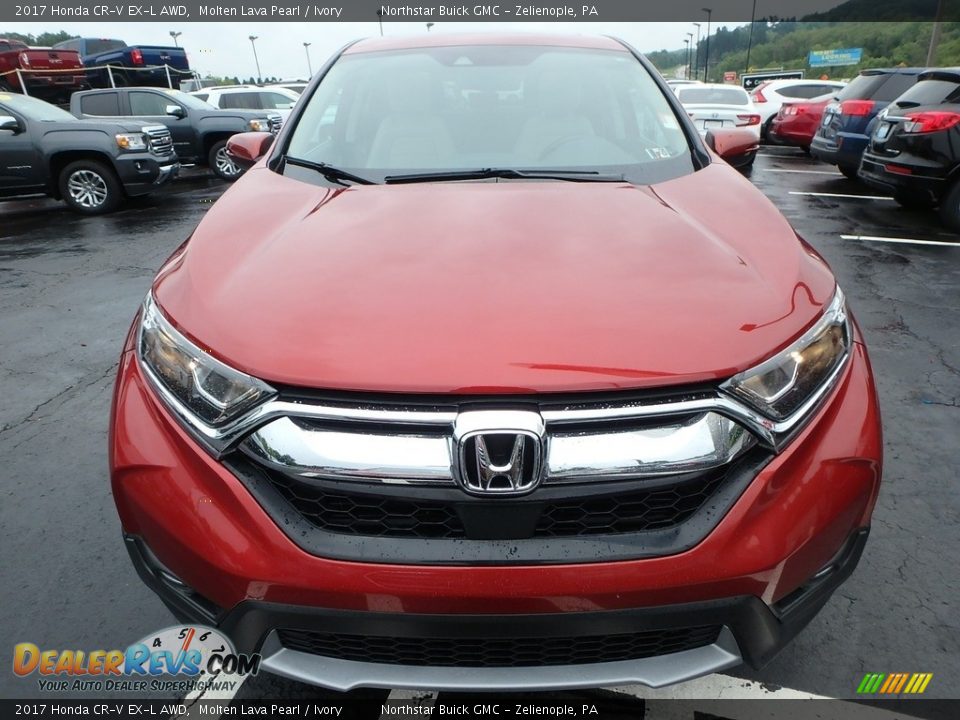 2017 Honda CR-V EX-L AWD Molten Lava Pearl / Ivory Photo #3