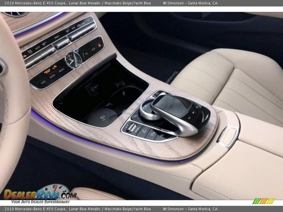 2019 Mercedes-Benz E 450 Coupe Lunar Blue Metallic / Macchiato Beige/Yacht Blue Photo #7
