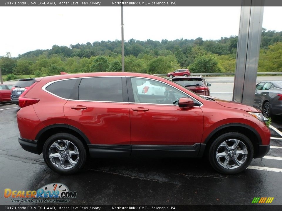 2017 Honda CR-V EX-L AWD Molten Lava Pearl / Ivory Photo #5
