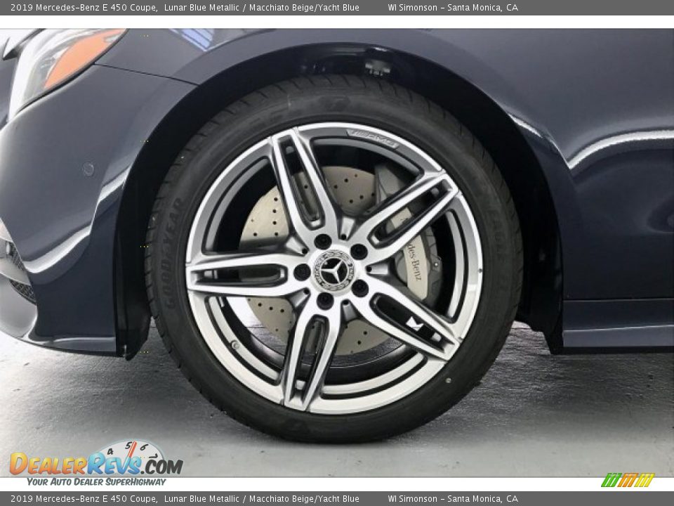 2019 Mercedes-Benz E 450 Coupe Lunar Blue Metallic / Macchiato Beige/Yacht Blue Photo #9