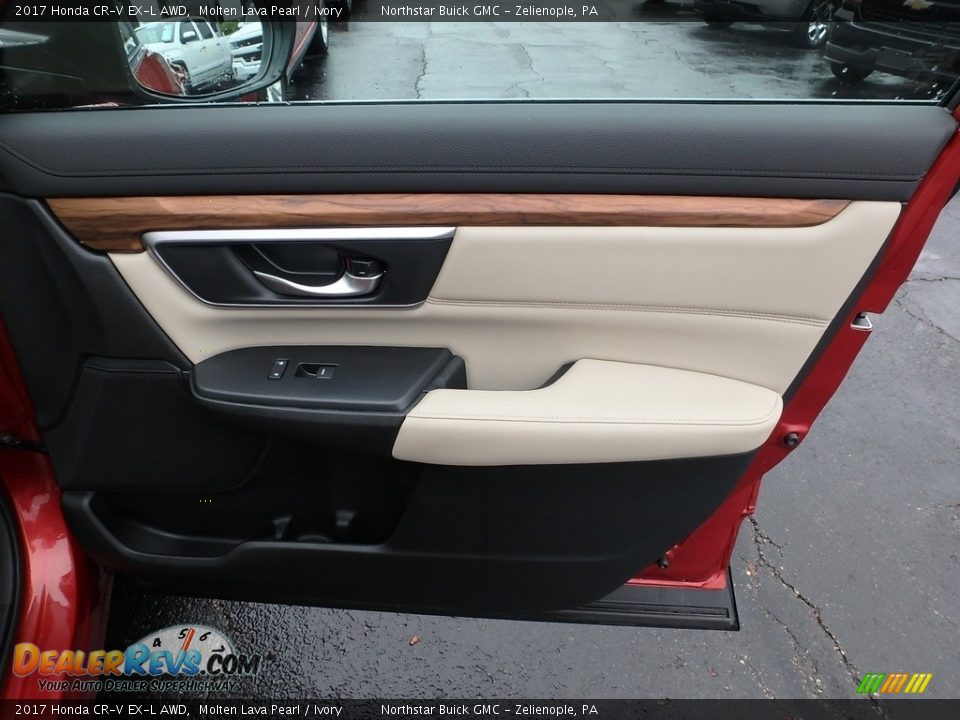 2017 Honda CR-V EX-L AWD Molten Lava Pearl / Ivory Photo #7