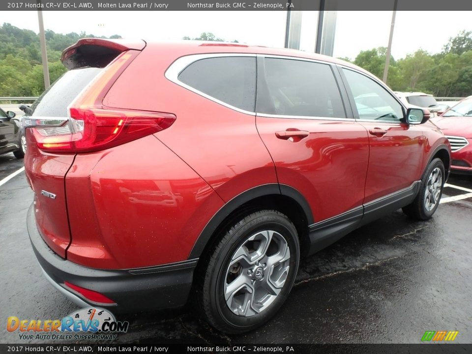 2017 Honda CR-V EX-L AWD Molten Lava Pearl / Ivory Photo #9