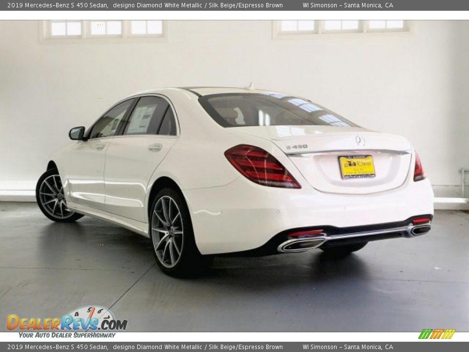 2019 Mercedes-Benz S 450 Sedan designo Diamond White Metallic / Silk Beige/Espresso Brown Photo #2