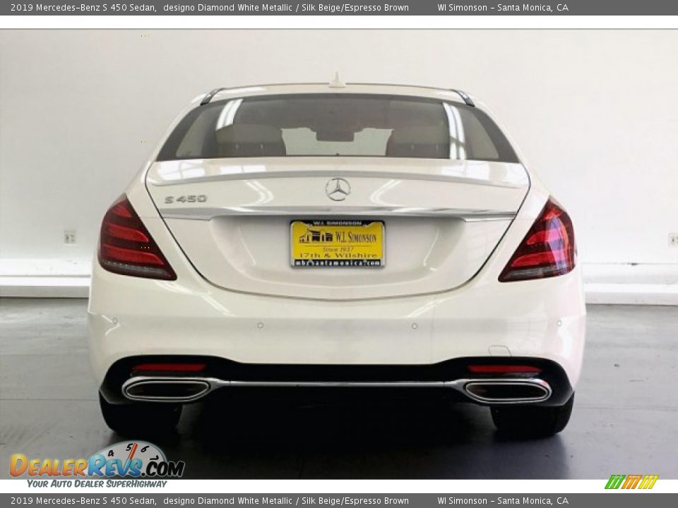 2019 Mercedes-Benz S 450 Sedan designo Diamond White Metallic / Silk Beige/Espresso Brown Photo #3