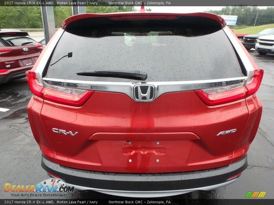 2017 Honda CR-V EX-L AWD Molten Lava Pearl / Ivory Photo #10