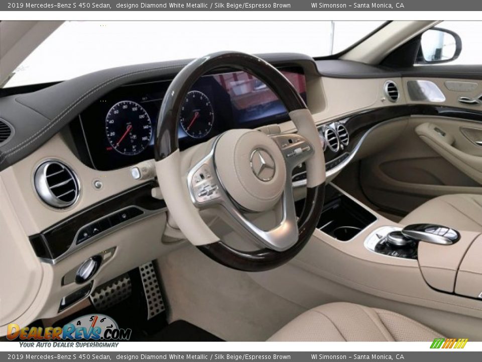 2019 Mercedes-Benz S 450 Sedan designo Diamond White Metallic / Silk Beige/Espresso Brown Photo #4