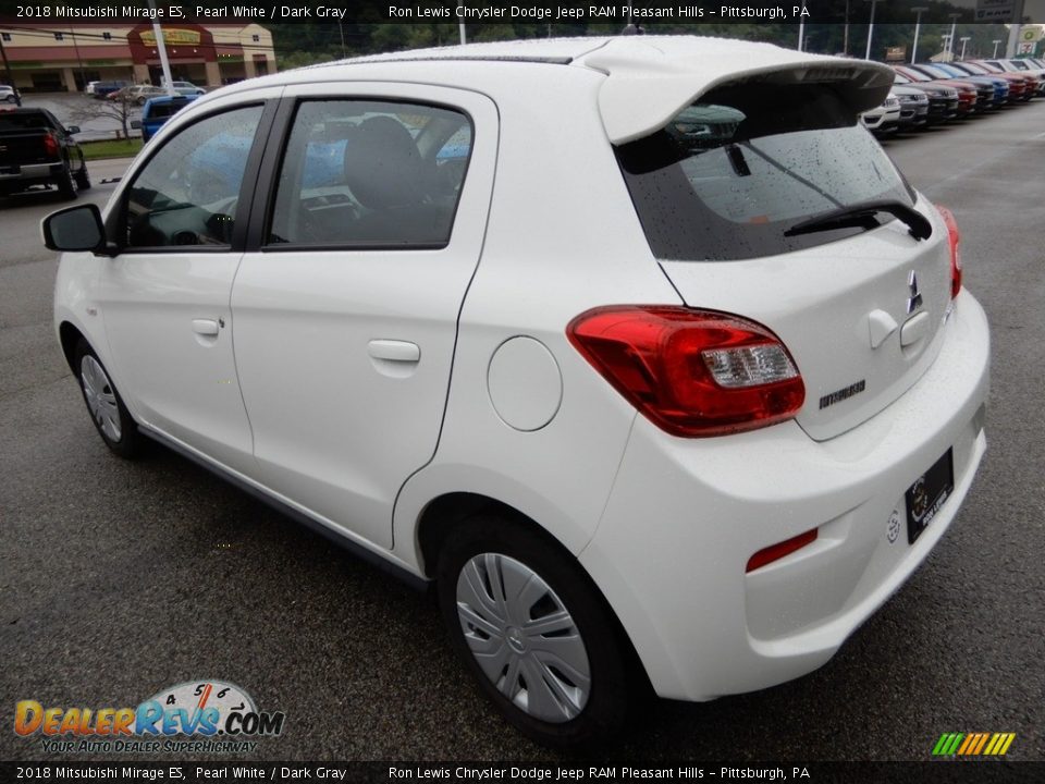 2018 Mitsubishi Mirage ES Pearl White / Dark Gray Photo #3