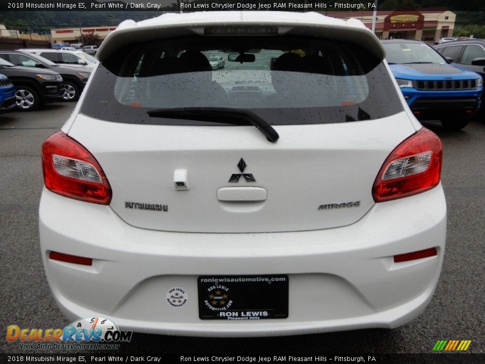 2018 Mitsubishi Mirage ES Pearl White / Dark Gray Photo #4