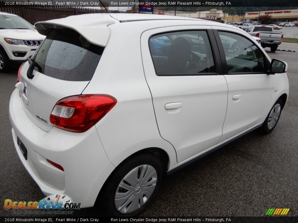 2018 Mitsubishi Mirage ES Pearl White / Dark Gray Photo #6