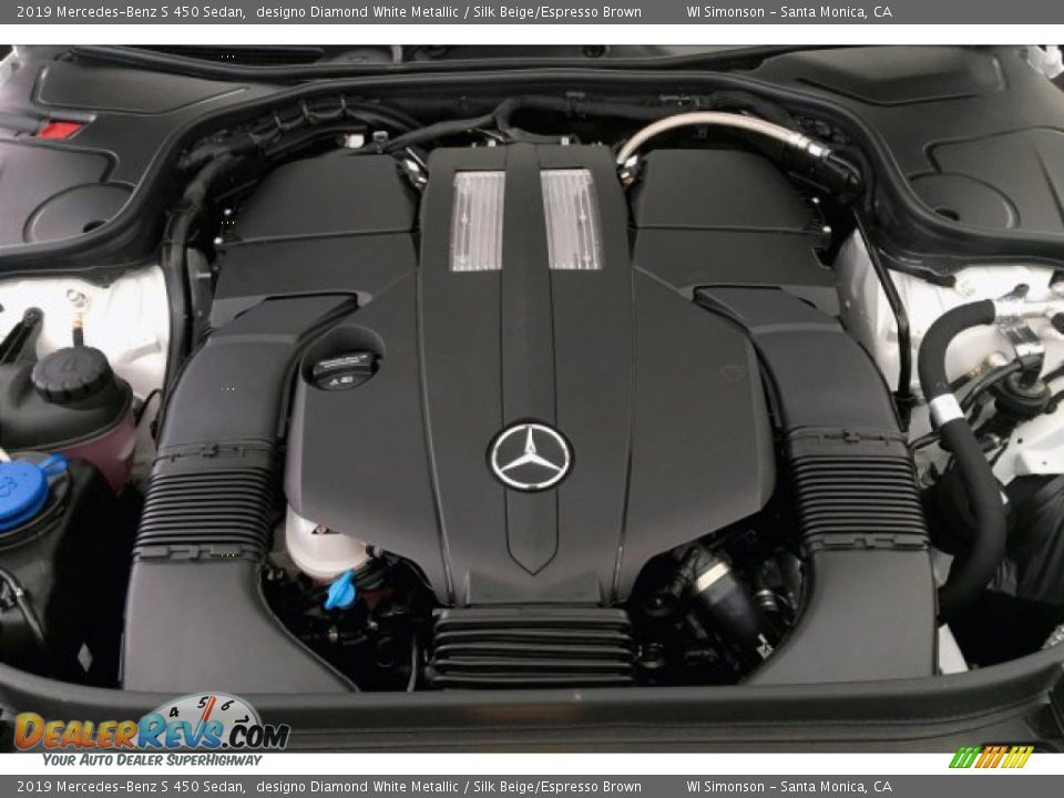 2019 Mercedes-Benz S 450 Sedan designo Diamond White Metallic / Silk Beige/Espresso Brown Photo #8
