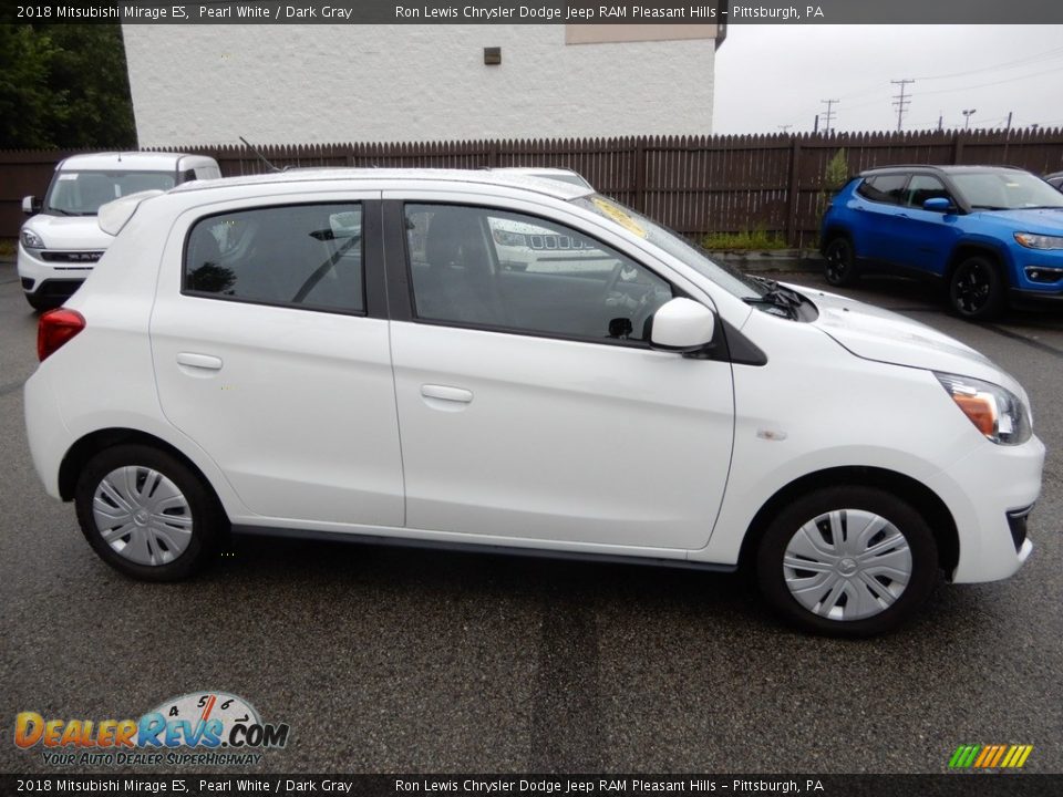 Pearl White 2018 Mitsubishi Mirage ES Photo #7