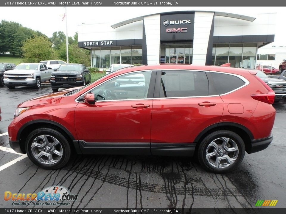 2017 Honda CR-V EX-L AWD Molten Lava Pearl / Ivory Photo #14