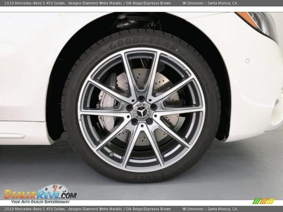 2019 Mercedes-Benz S 450 Sedan designo Diamond White Metallic / Silk Beige/Espresso Brown Photo #9