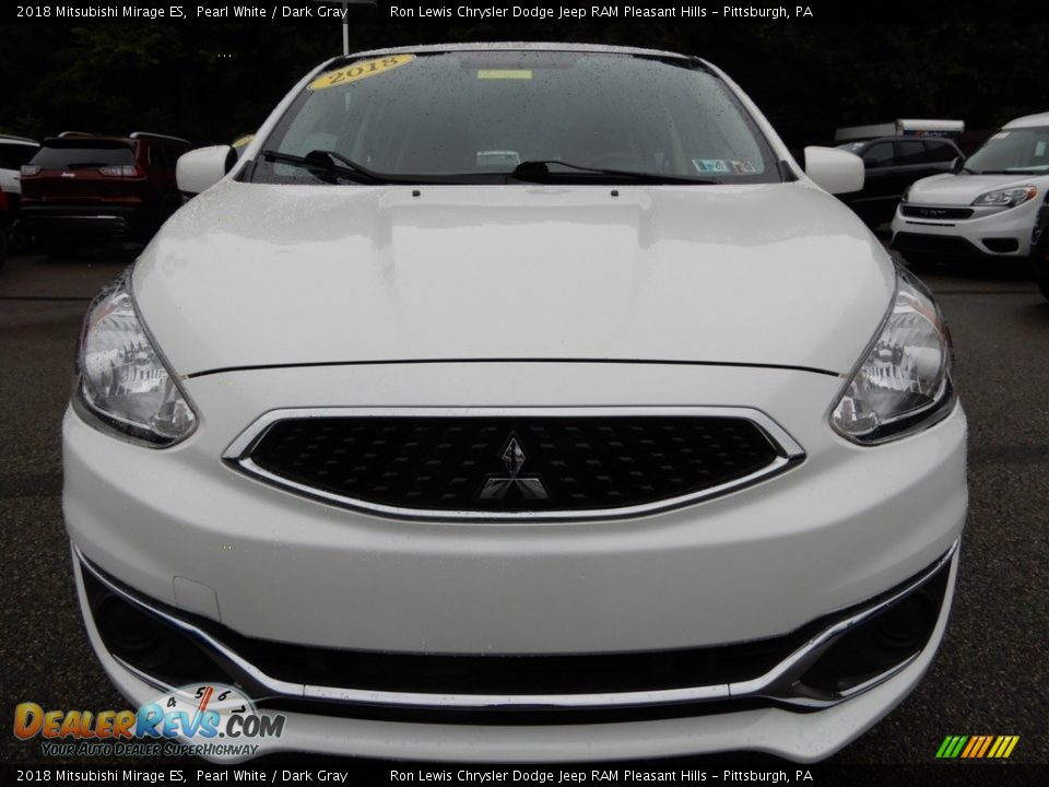 2018 Mitsubishi Mirage ES Pearl White / Dark Gray Photo #9