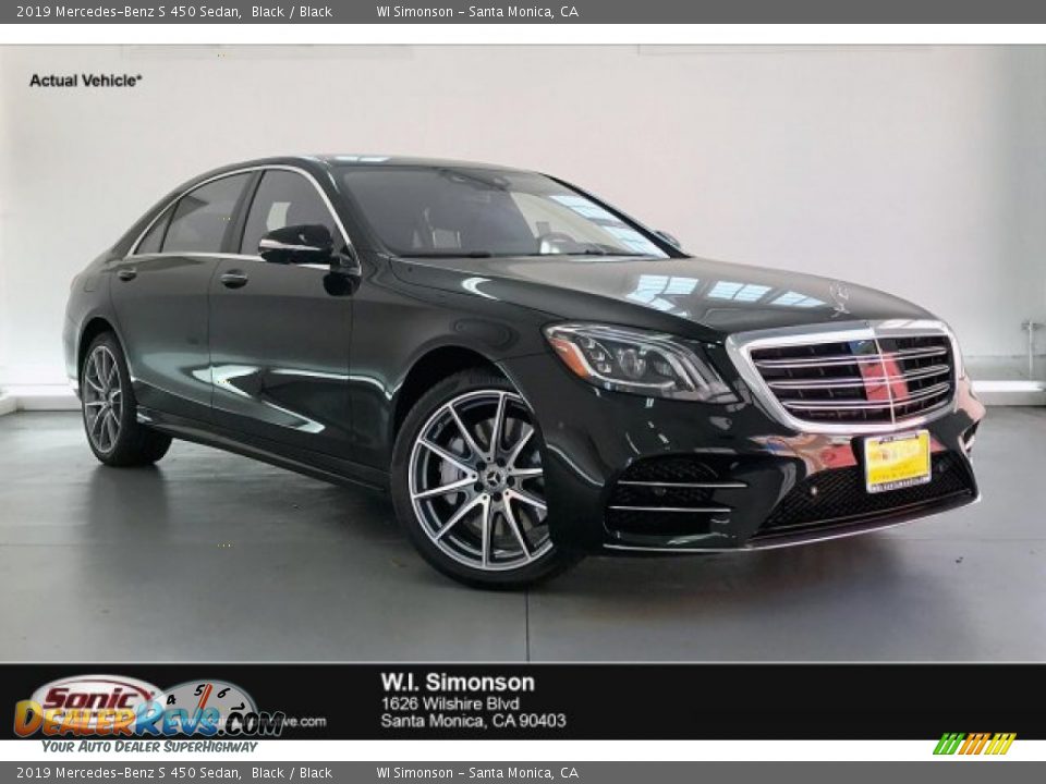 2019 Mercedes-Benz S 450 Sedan Black / Black Photo #1