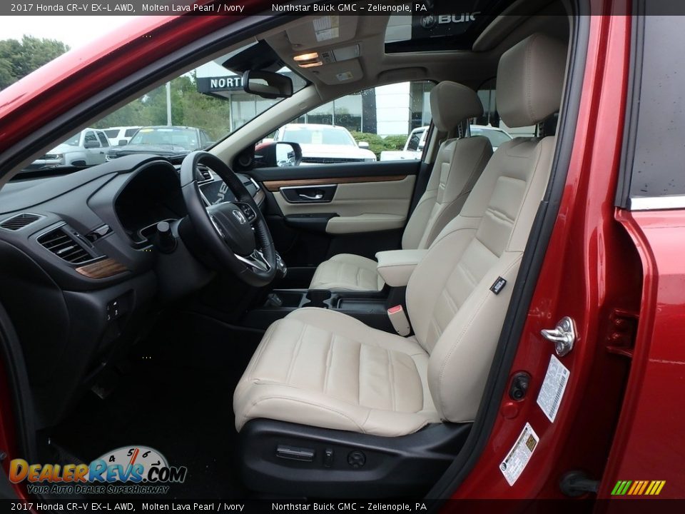 2017 Honda CR-V EX-L AWD Molten Lava Pearl / Ivory Photo #19