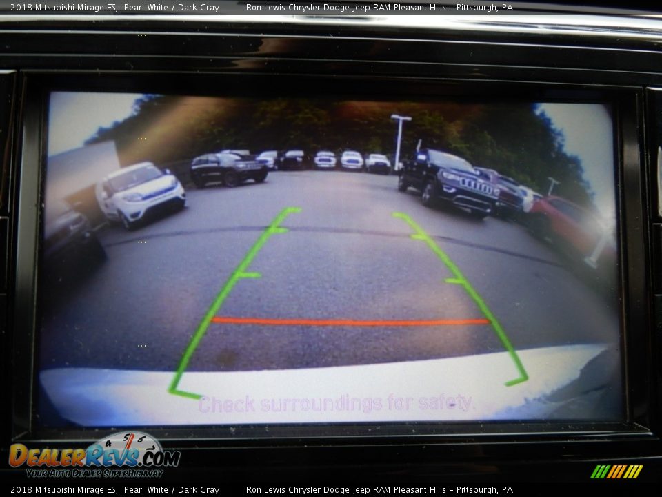2018 Mitsubishi Mirage ES Pearl White / Dark Gray Photo #18