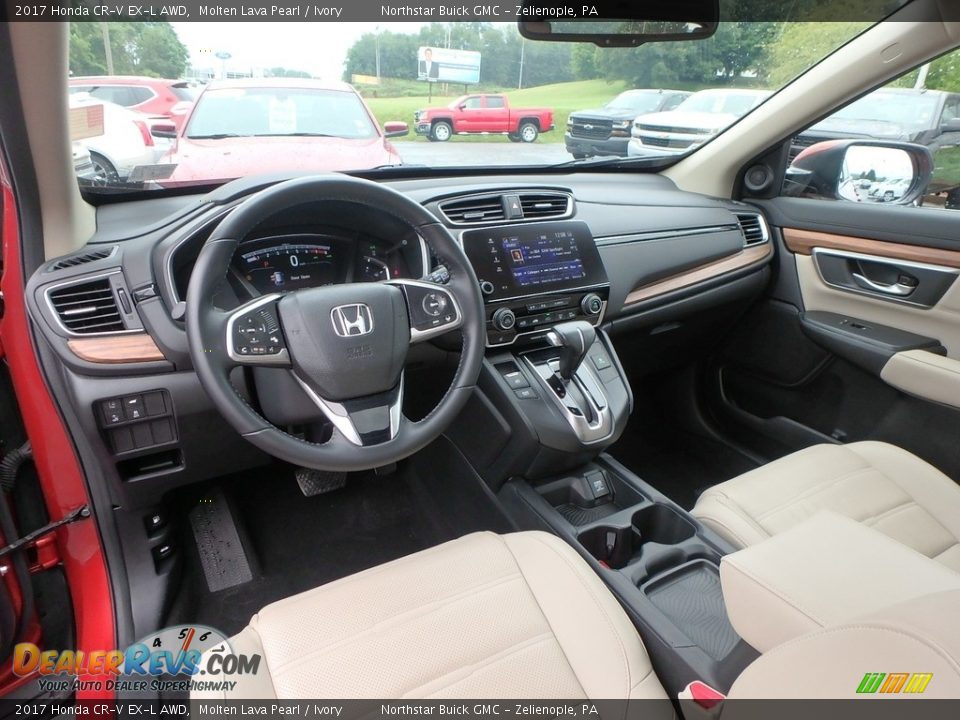 2017 Honda CR-V EX-L AWD Molten Lava Pearl / Ivory Photo #21