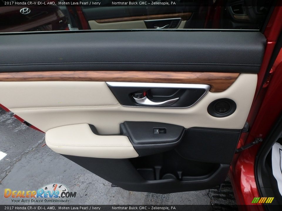 2017 Honda CR-V EX-L AWD Molten Lava Pearl / Ivory Photo #22