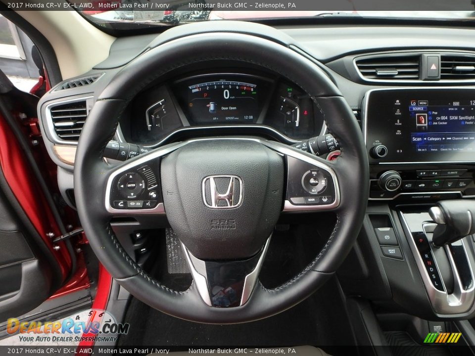 2017 Honda CR-V EX-L AWD Molten Lava Pearl / Ivory Photo #25