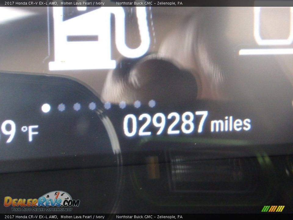 2017 Honda CR-V EX-L AWD Molten Lava Pearl / Ivory Photo #30