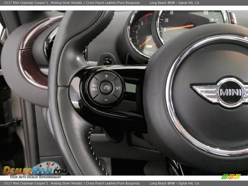 2017 Mini Clubman Cooper S Melting Silver Metallic / Cross Punch Leather/Pure Burgundy Photo #14