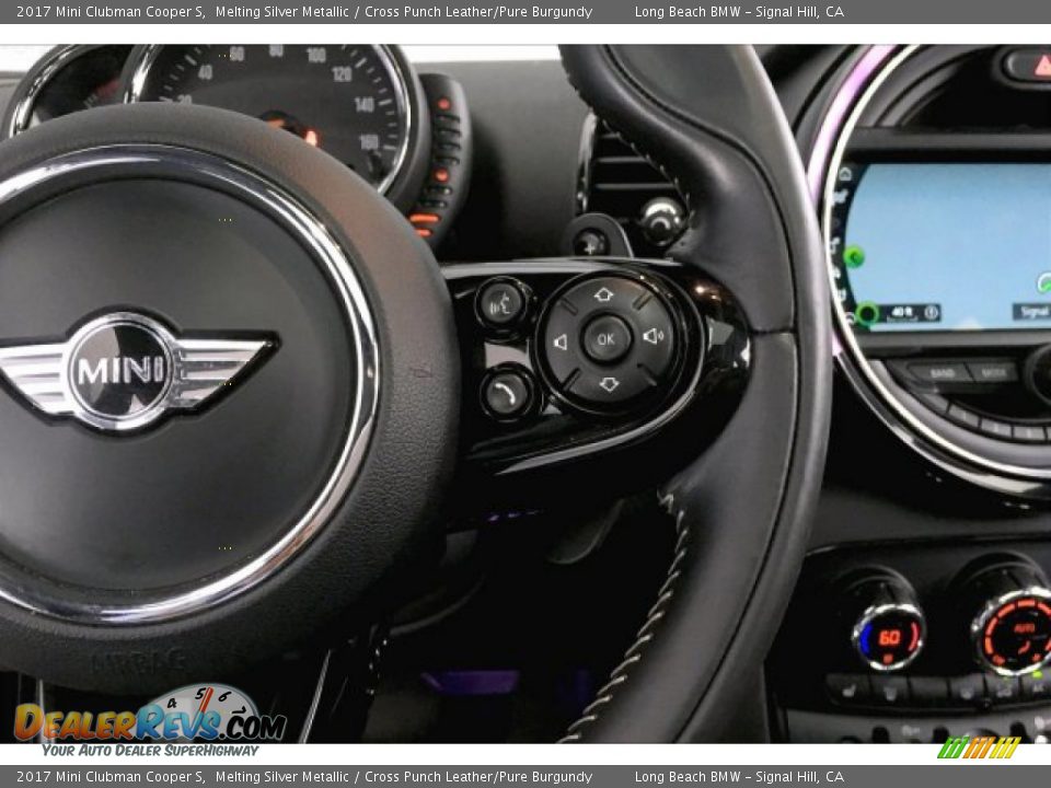 2017 Mini Clubman Cooper S Melting Silver Metallic / Cross Punch Leather/Pure Burgundy Photo #15