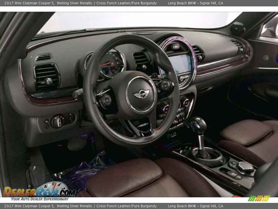 2017 Mini Clubman Cooper S Melting Silver Metallic / Cross Punch Leather/Pure Burgundy Photo #17