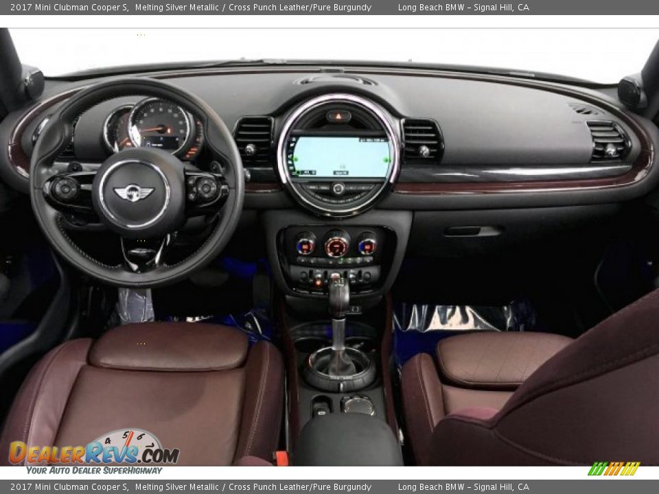 2017 Mini Clubman Cooper S Melting Silver Metallic / Cross Punch Leather/Pure Burgundy Photo #20