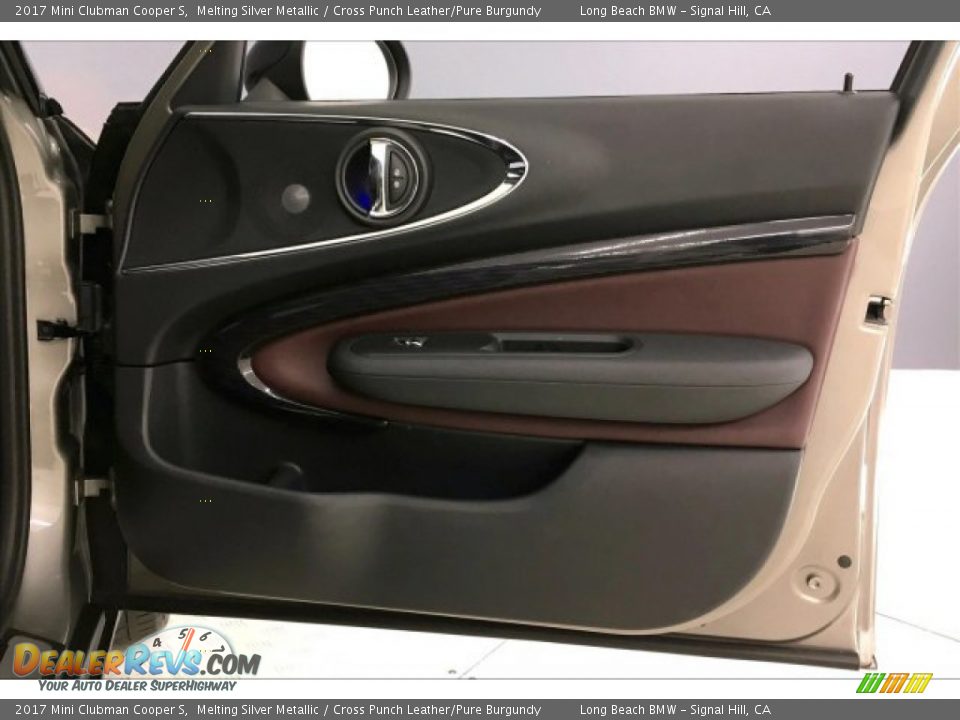 2017 Mini Clubman Cooper S Melting Silver Metallic / Cross Punch Leather/Pure Burgundy Photo #26