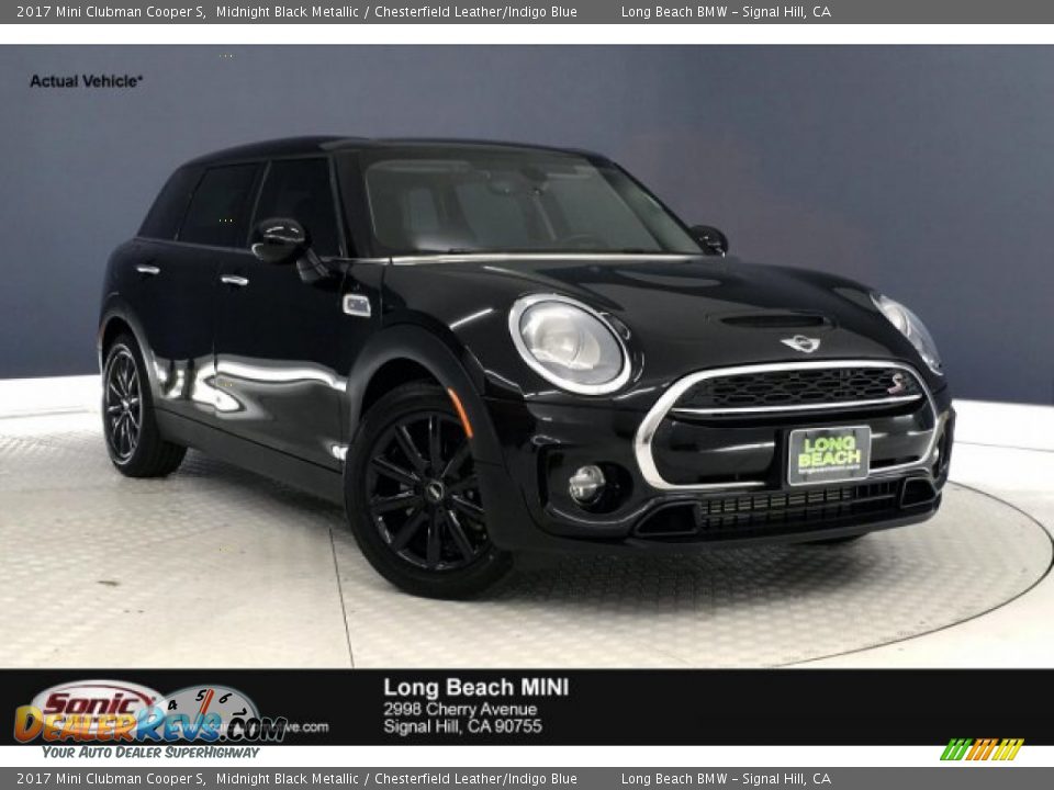 2017 Mini Clubman Cooper S Midnight Black Metallic / Chesterfield Leather/Indigo Blue Photo #1