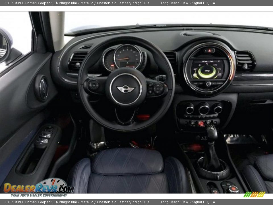 2017 Mini Clubman Cooper S Midnight Black Metallic / Chesterfield Leather/Indigo Blue Photo #4