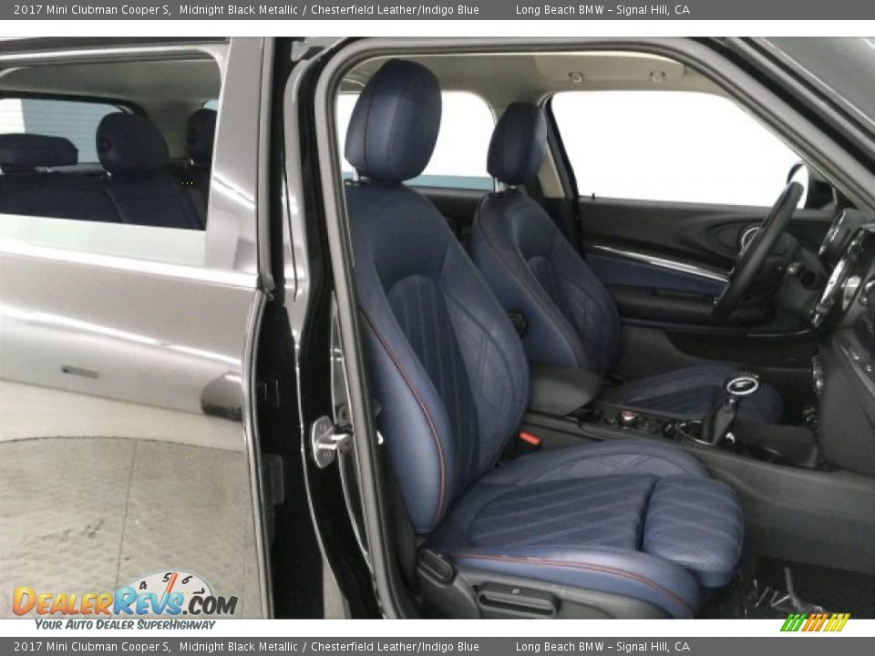 2017 Mini Clubman Cooper S Midnight Black Metallic / Chesterfield Leather/Indigo Blue Photo #6